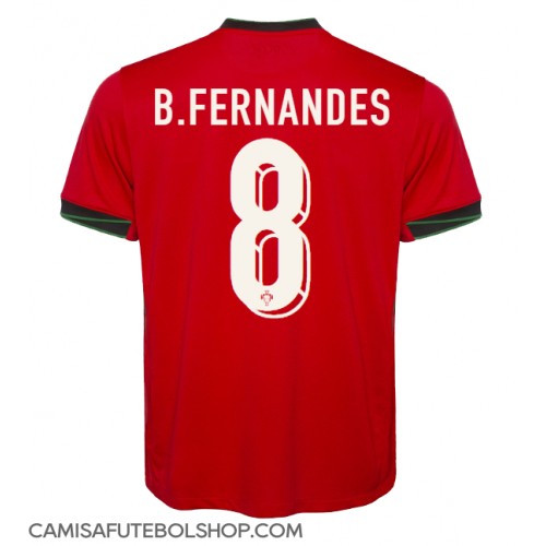 Camisa de time de futebol Portugal Bruno Fernandes #8 Replicas 1º Equipamento Europeu 2024 Manga Curta